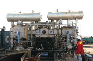 La refinería duplicó la capacidad de compresión de gases, la que triplicará con la instalación de este nuevo compresor.