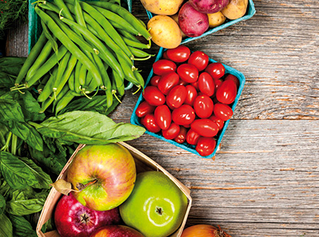 Fresh market fruits and vegetables