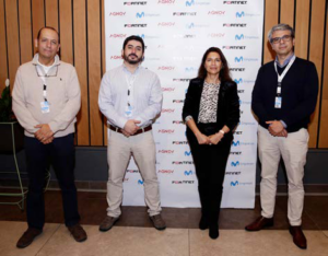 Francisco Cerda, Jonathan Soto, Angélica Pallacar y Andrés Puente.