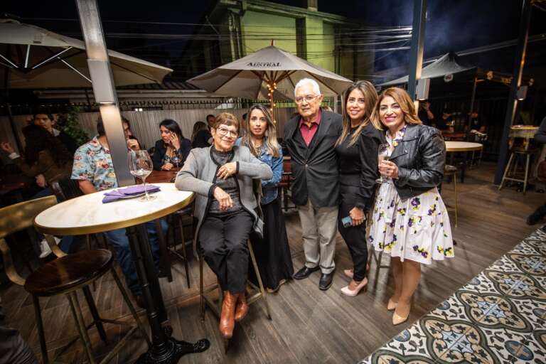 Silvia Sepúlveda, Diana Puentes, Luis Sepúlveda, Fabiola Puentes y Guísela Hasbún.